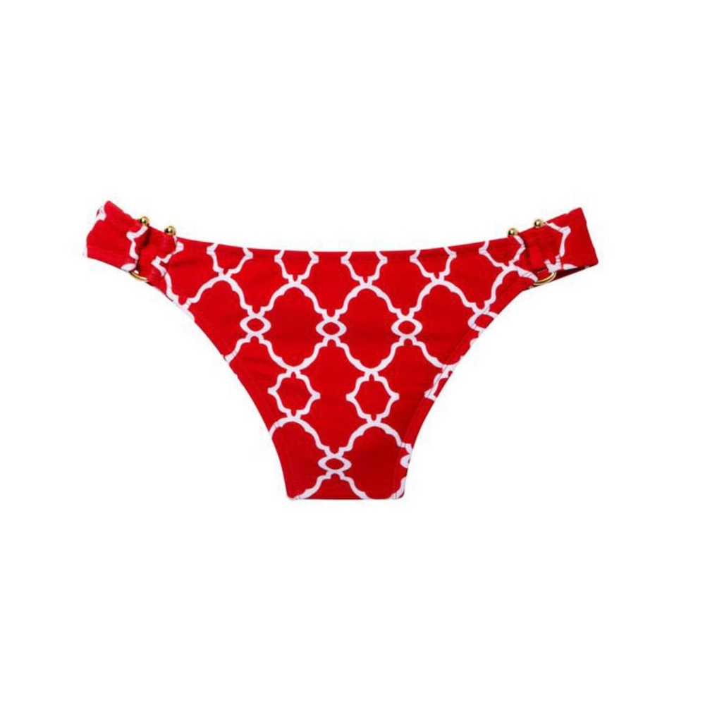 Banana Republic Red White Print Bikini Bottom M